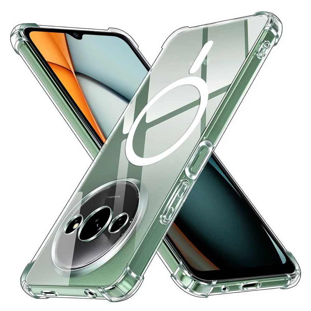 Custodia MagSafe per Xiaomi Redmi A3x / A3, Techsuit, Antiurto, Trasparente - immagine 1