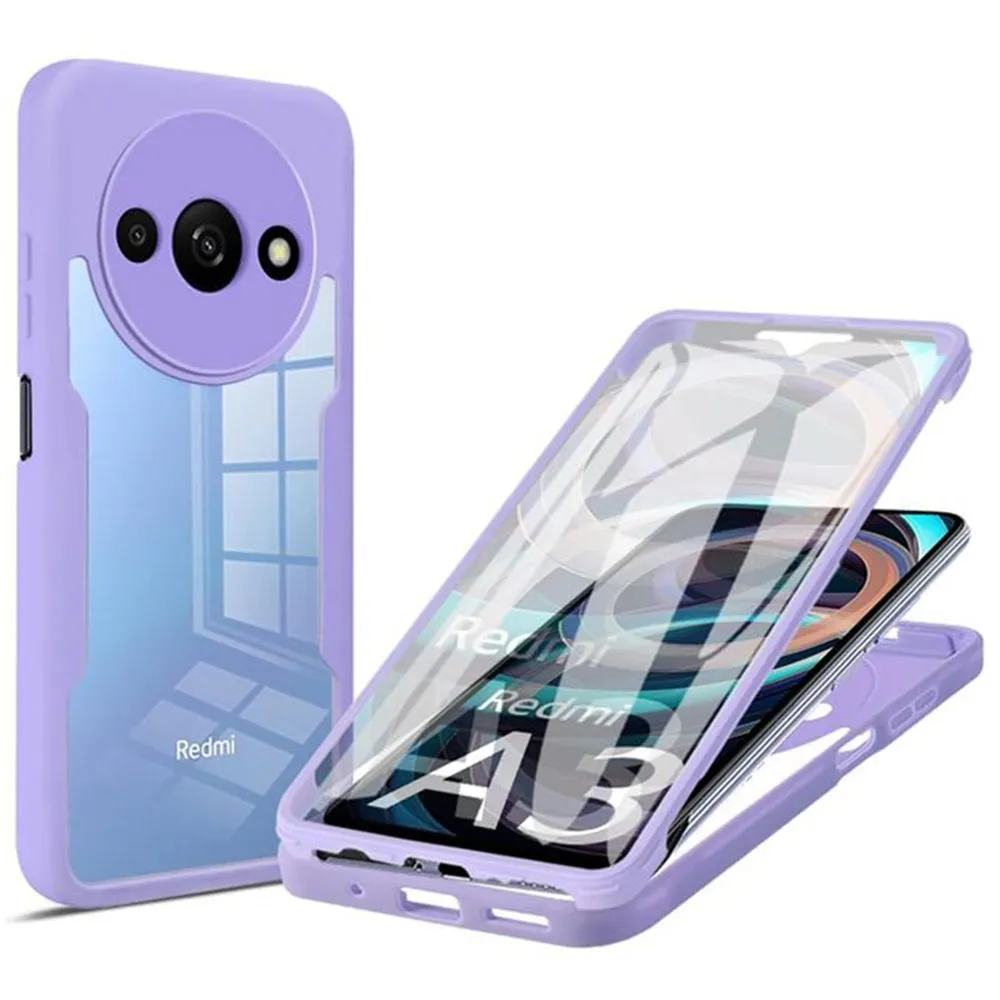 Custodia per Xiaomi Redmi A3x / A3, Techsuit, ColorVerse 360, Viola - immagine 1