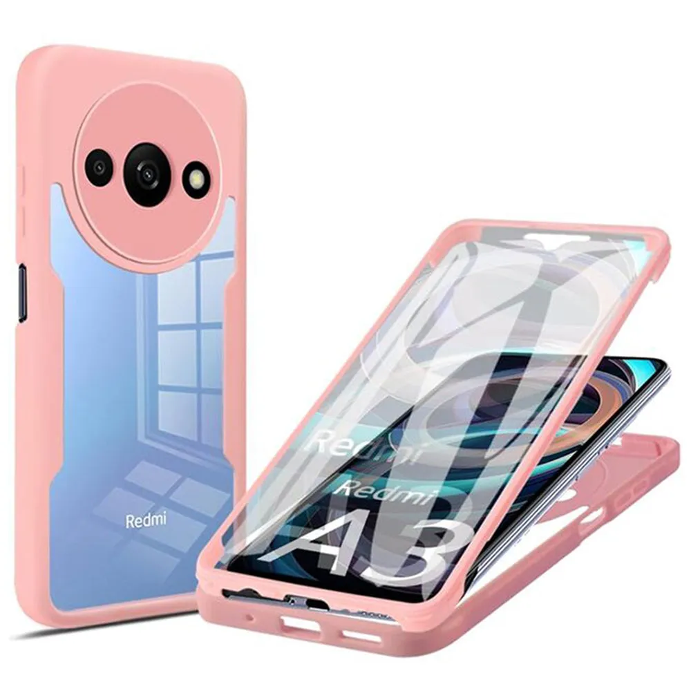 Custodia per Xiaomi Redmi A3x / A3, Techsuit, ColorVerse 360, Rosa - immagine 1
