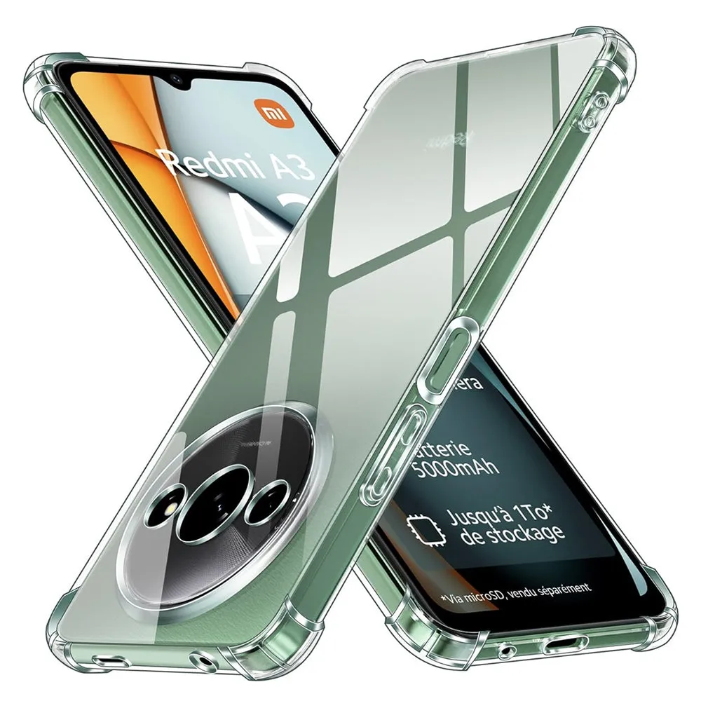 Custodia per Xiaomi Redmi A3x / A3, Techsuit, Shockproof Clear, Trasparente - immagine 1