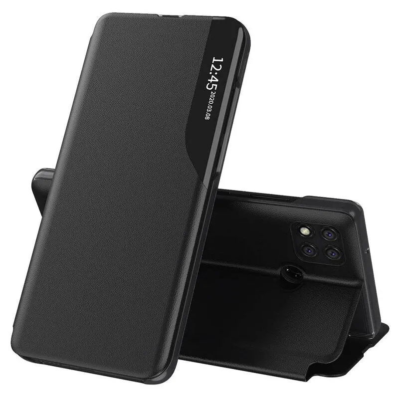 Custodia per Xiaomi Redmi 9C NFC / 9C, Techsuit, eFold, Nera - immagine 1
