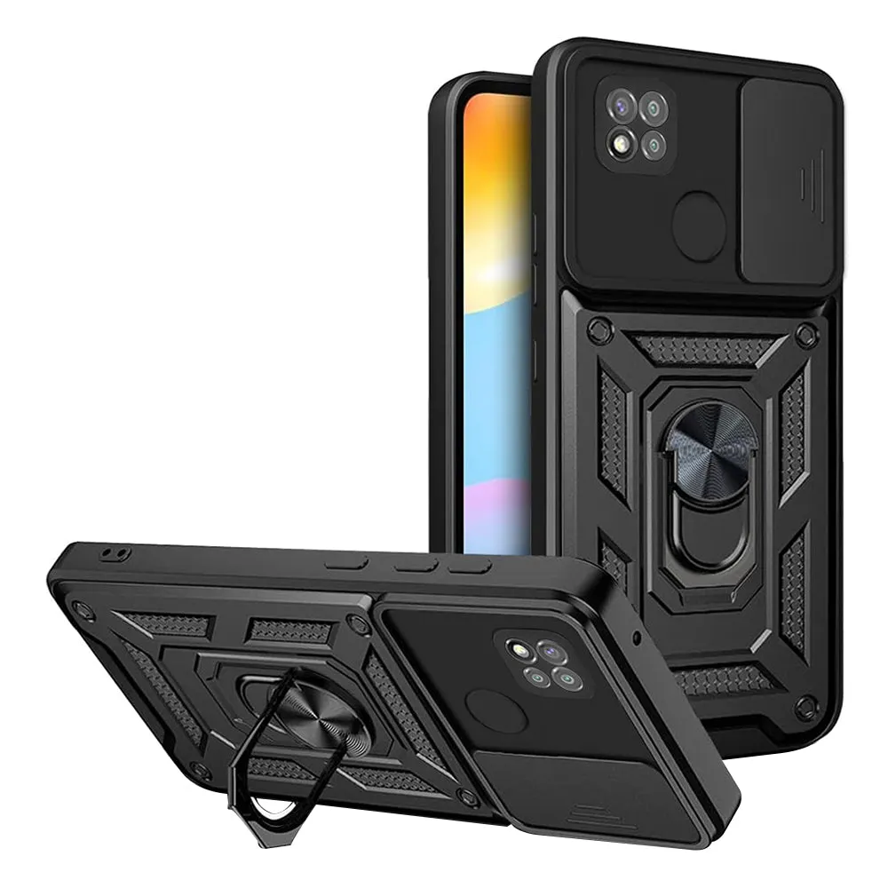 Custodia per Xiaomi Redmi 9C NFC / 9C, Techsuit, CamShield, Nera - immagine 1