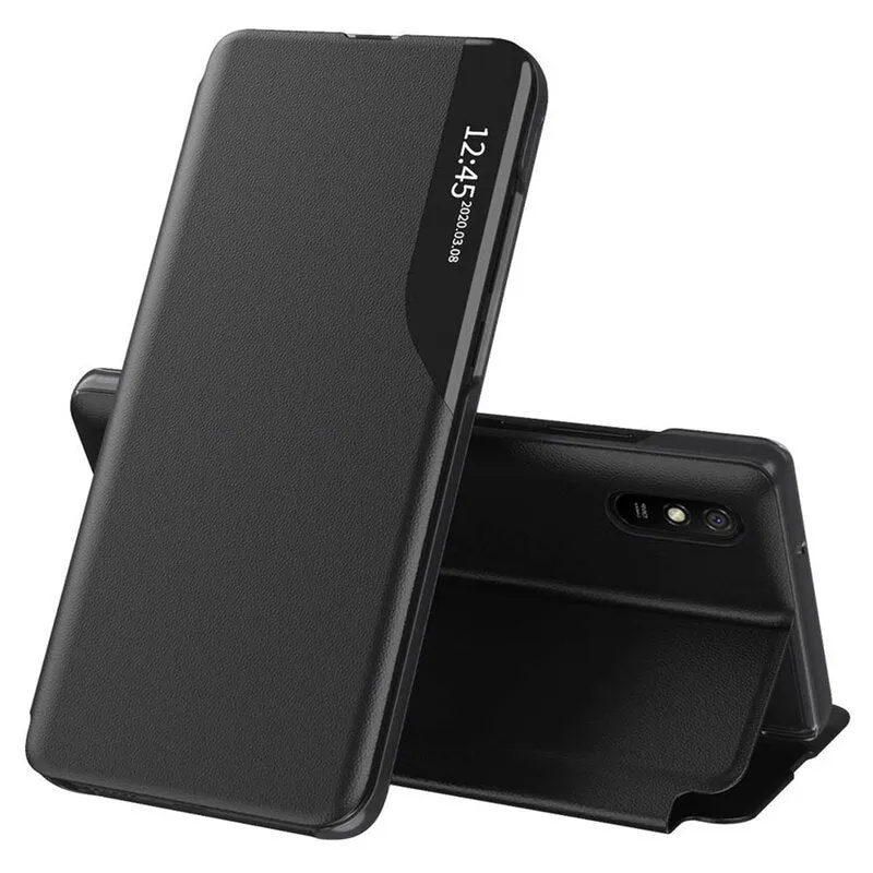 Custodia per Xiaomi Redmi 9AT / 9A, Techsuit, eFold, Nera - immagine 1