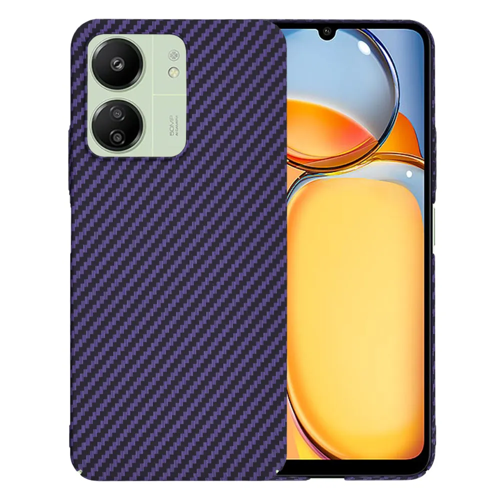 Custodia per Xiaomi Redmi 13C 5G / 13C / Poco C65, Techsuit, Carbonite FiberShell, Viola - immagine 1