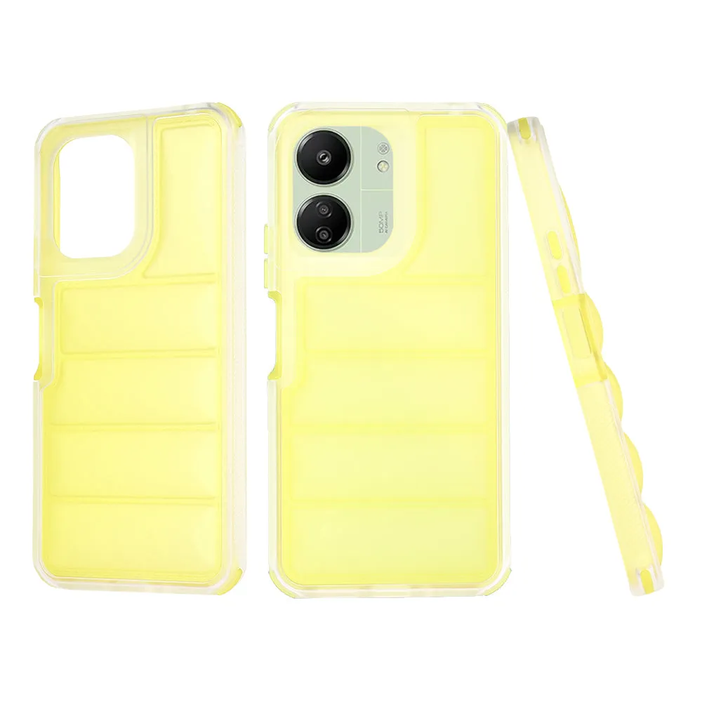Custodia per Xiaomi Redmi 13C 5G / 13C / Poco C65, Techsuit, Wave Shield, Gialla - immagine 1