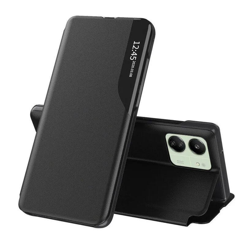 Custodia per Xiaomi Redmi 13C 5G / 13C / Poco C65, Techsuit, eFold, Nera - immagine 1