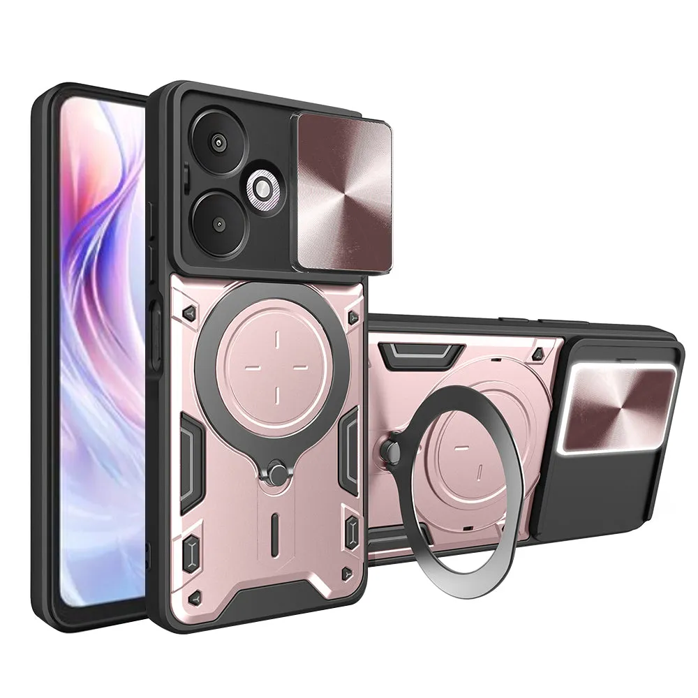 Custodia per Xiaomi Redmi 13C 5G, Techsuit, CamGuard Pro, Rosa Dorato - immagine 1