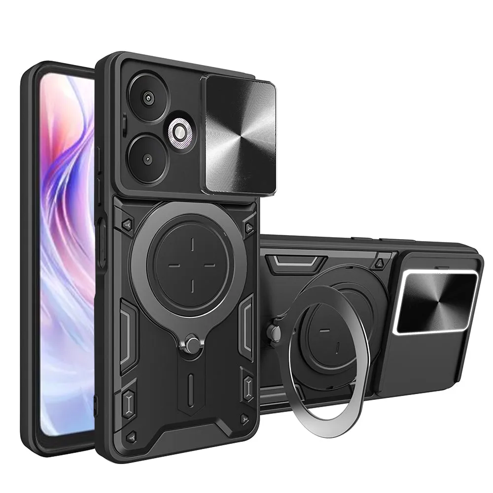 Custodia per Xiaomi Redmi 13C 5G, Techsuit, CamGuard Pro, Nera - immagine 1