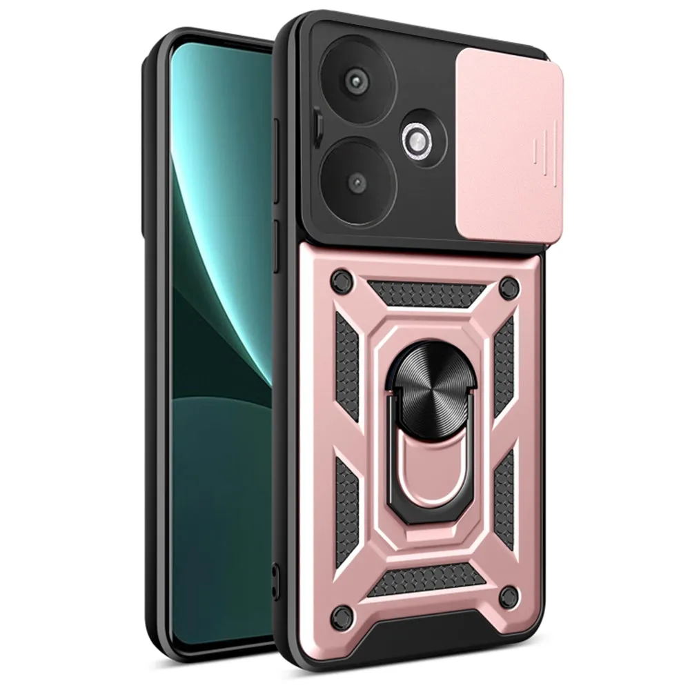Custodia per Xiaomi Redmi 13C 5G, Techsuit, CamShield, Rosa - immagine 1