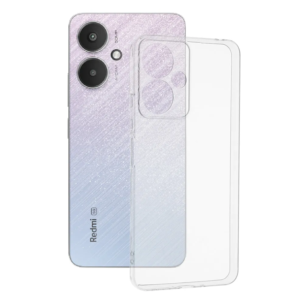 Custodia con Protezione per Fotocamera per Xiaomi Redmi 13C 5G, Techsuit, Chiara, Trasparente - immagine 1