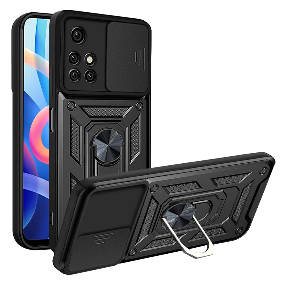 Custodia per Xiaomi Redmi 10 2022 / 10 (2021), Techsuit, CamShield, Nera - immagine 1