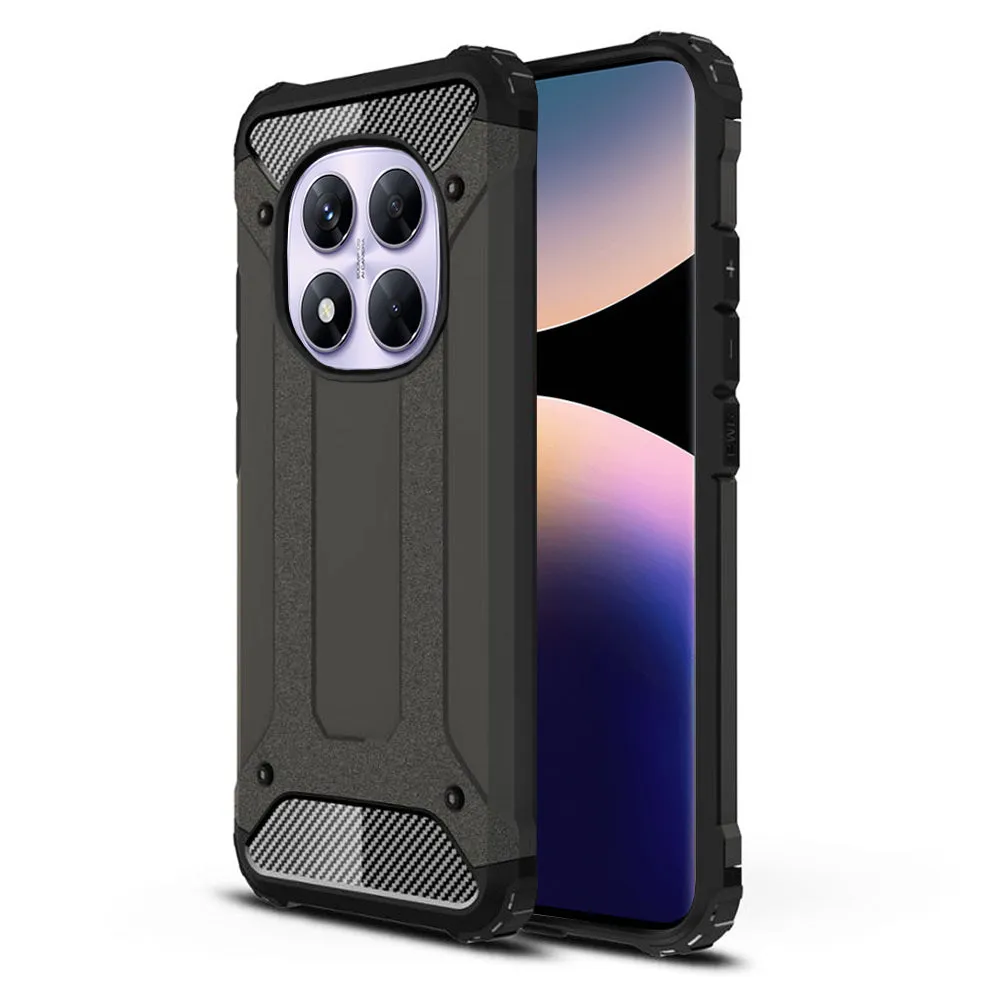 Custodia per Xiaomi Poco X7 / Note 14 Pro 5G, Techsuit, Hybrid Armor, Nera - immagine 1