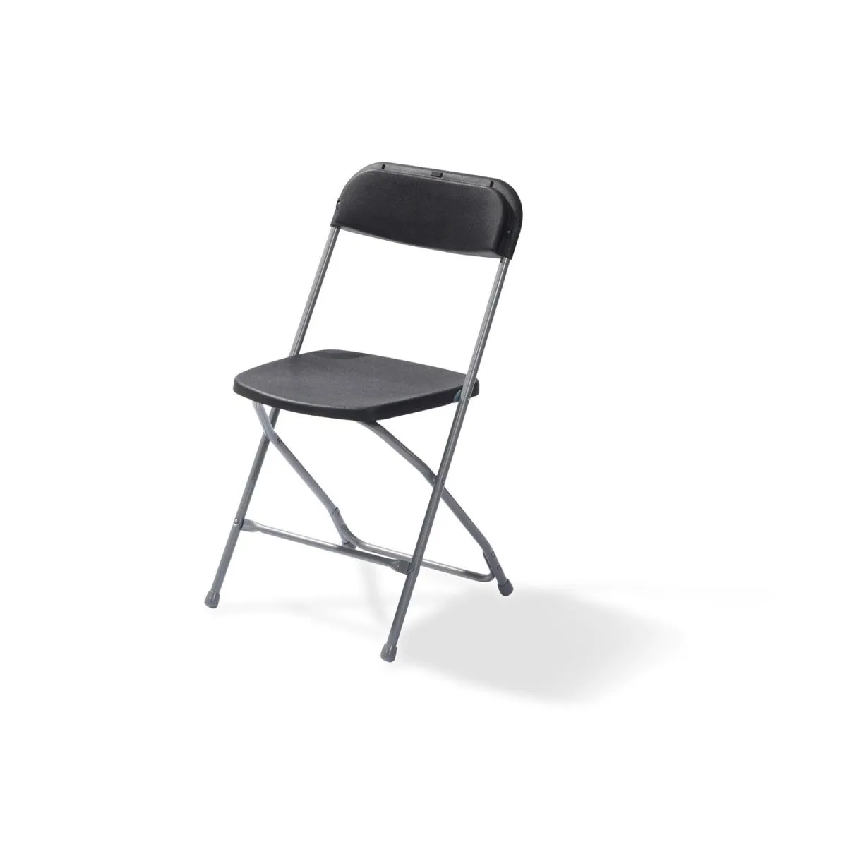 7x Feros Sedia pieghevole economica, pieghevole e impilabile, telaio in acciaio, 43x49x80 cm (LxPxA), 50130; 43x49x80 cm (LxPxH); grigio/nero; 7 pz. / Pacco - immagine 1