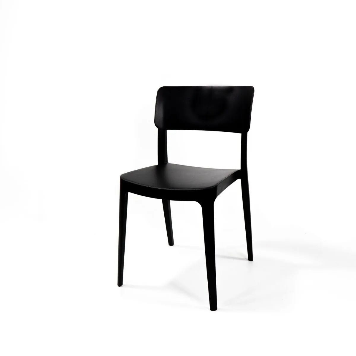 4x Feros Poltrona Wing antracite, sedia impilabile in plastica, 50917; 46x50x82 cm (LxPxH); nero; 4 pz. / Pacco - immagine 1