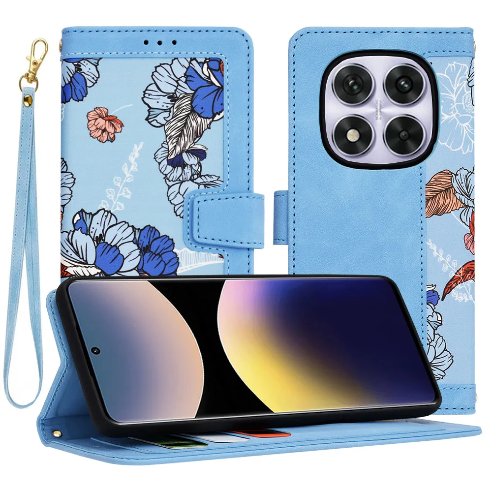 Custodia per Xiaomi Poco X7 / Note 14 Pro 5G, Techsuit, FlipCraft, Blu - immagine 1