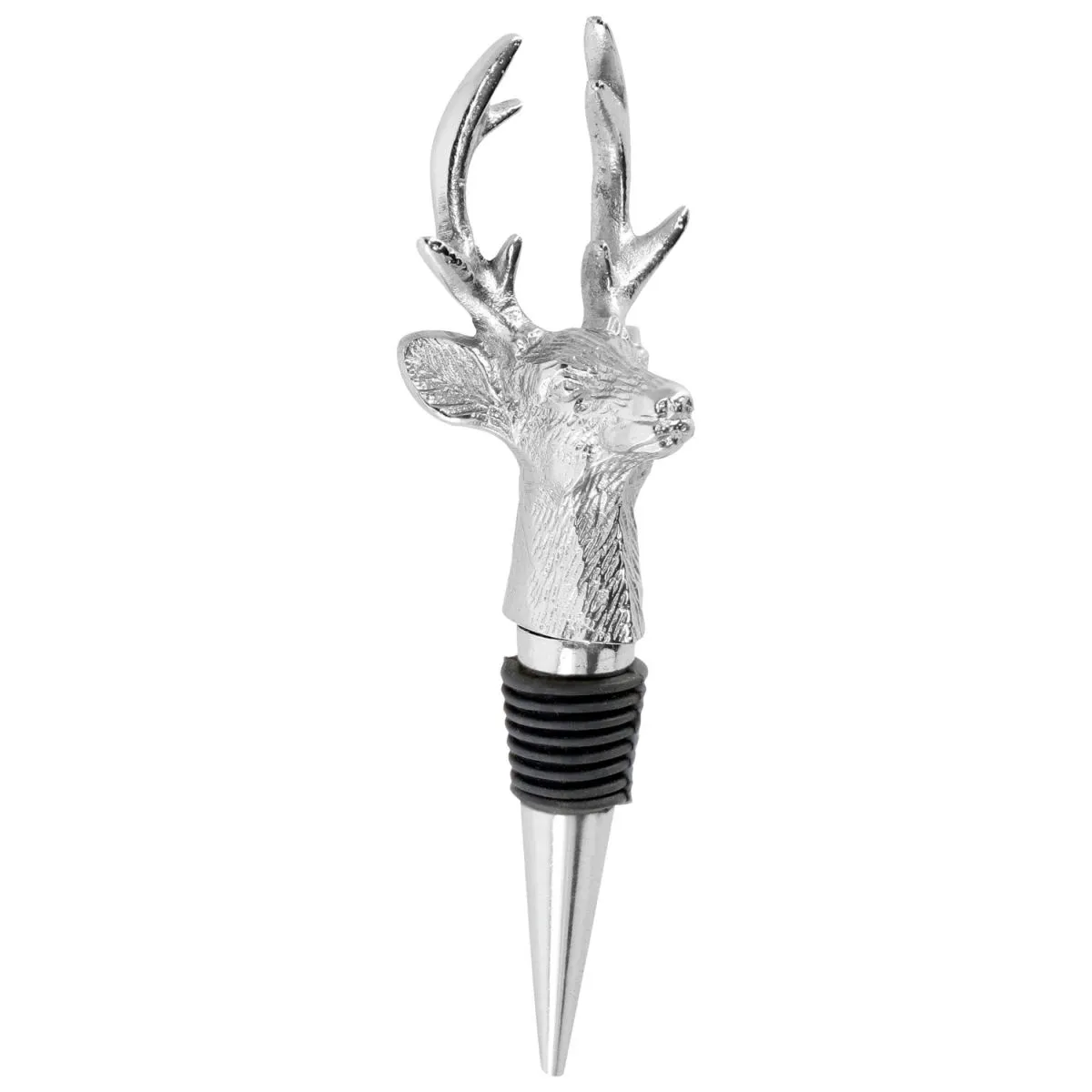 2x VEGA Tappo bottiglia decorato Lauris; 5.75x14.75 cm (LxH); argento; 2 pz. / Pacco - immagine 1