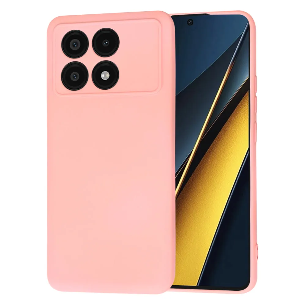 Custodia per Xiaomi Poco X6 Pro, Techsuit, SoftFlex, Rosa Chiaro - immagine 1