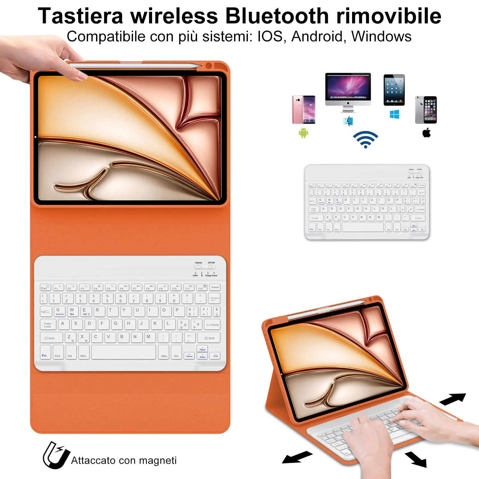 Cover Tastiera per iPad Air 11 M4 2026/M3 2025/M2 2024 11 Pollici - immagine 3