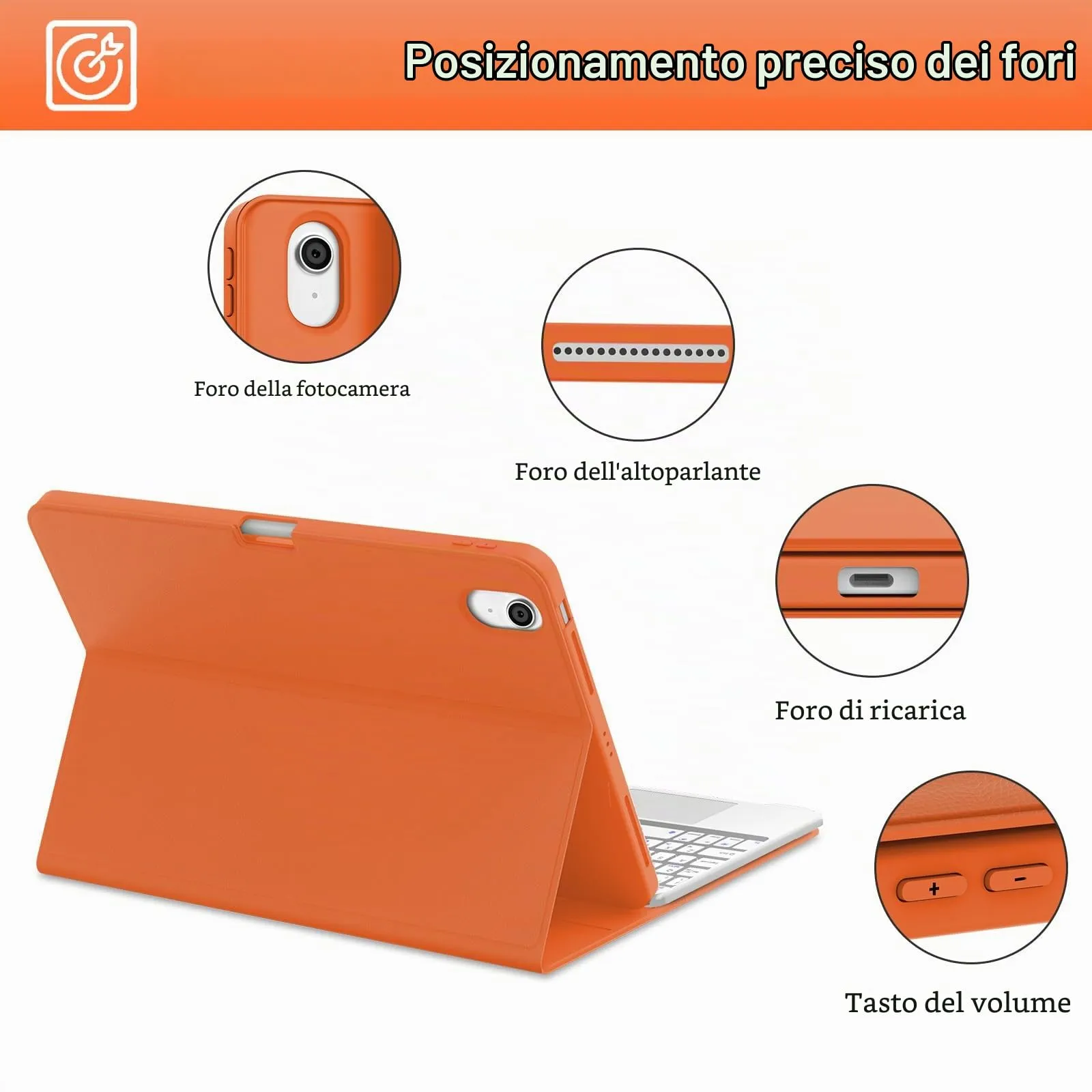 Tastiera per iPad Air 11 M4 2026/M3 2025/M2 2024 11 Pollici con Cover - immagine 7