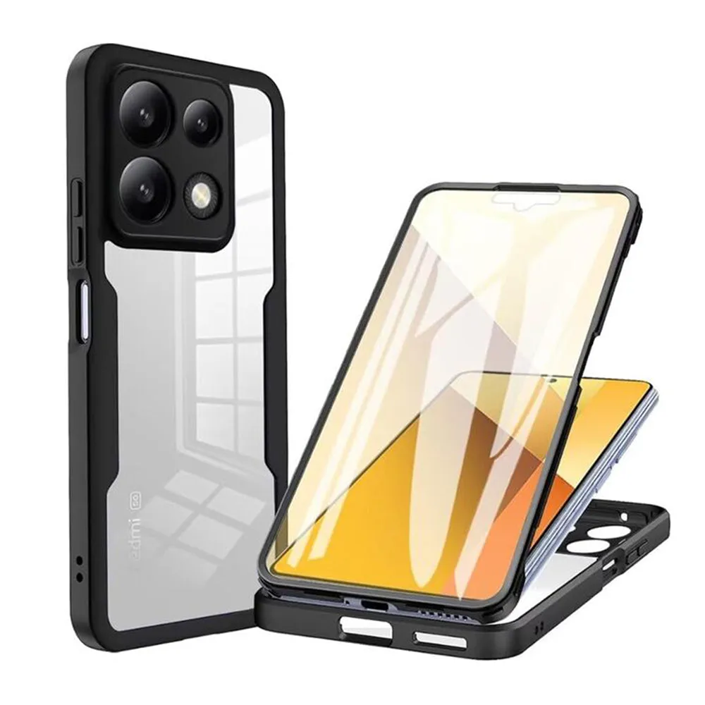 Custodia per Xiaomi Poco X6 Pro, Techsuit, ColorVerse 360, Nera - immagine 1
