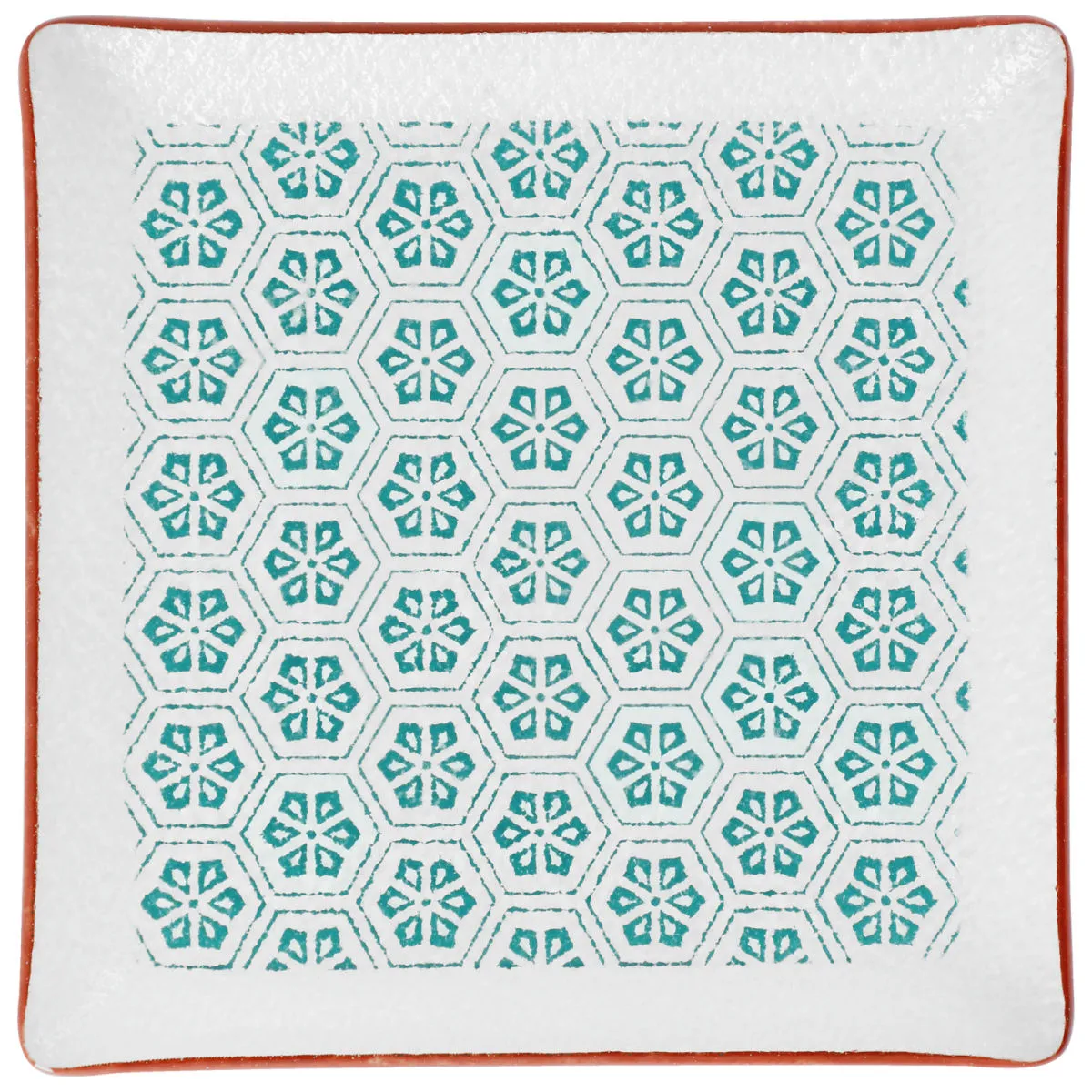 6x VEGA Piatto in vetro Isalie; 20x20 cm (LxL); bianco/turchese; quadrata; 6 pz. / Pacco - immagine 1