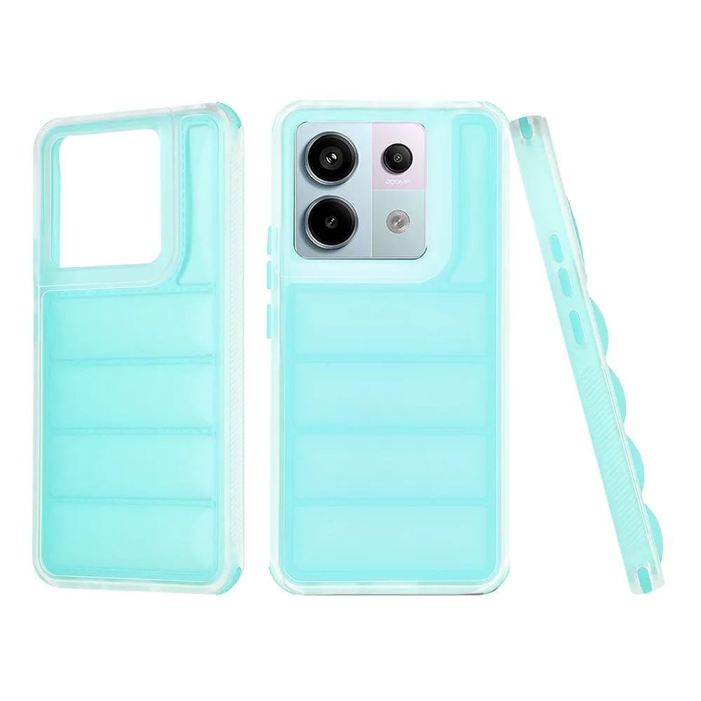 Custodia per Xiaomi Poco X6 / Note 13 Pro 5G, Techsuit, Wave Shield, Turchese - immagine 1