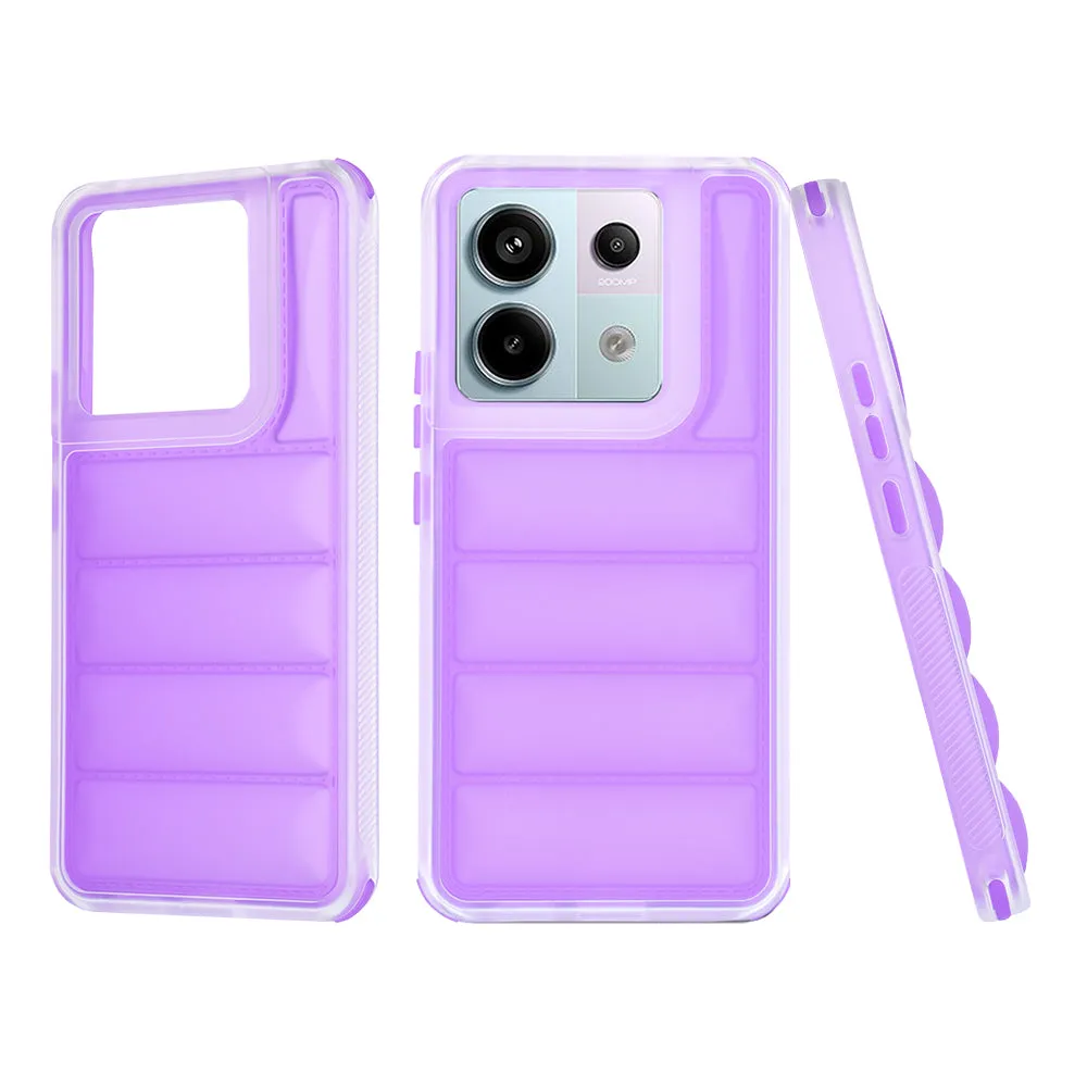Custodia per Xiaomi Poco X6 / Note 13 Pro 5G, Techsuit, Wave Shield, Viola - immagine 1