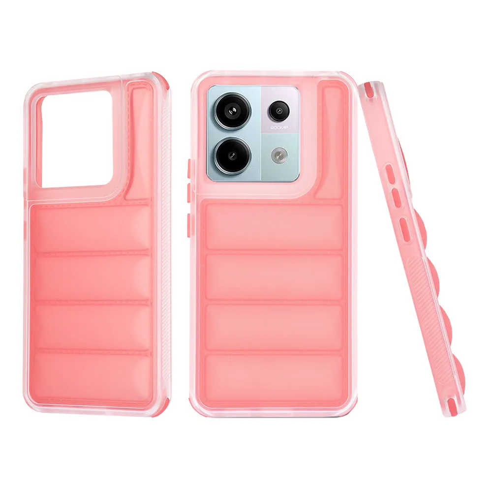 Custodia per Xiaomi Poco X6 / Note 13 Pro 5G, Techsuit, Wave Shield, Rossa - immagine 1
