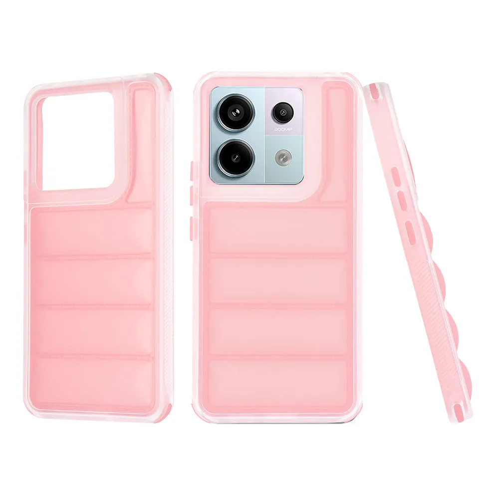 Custodia per Xiaomi Poco X6 / Note 13 Pro 5G, Techsuit, Wave Shield, Rosa - immagine 1