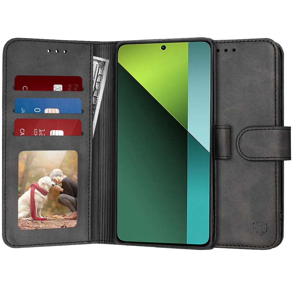 Custodia per Xiaomi Poco X6 / Note 13 Pro 5G, Techsuit, Diary Book, Nera - immagine 1