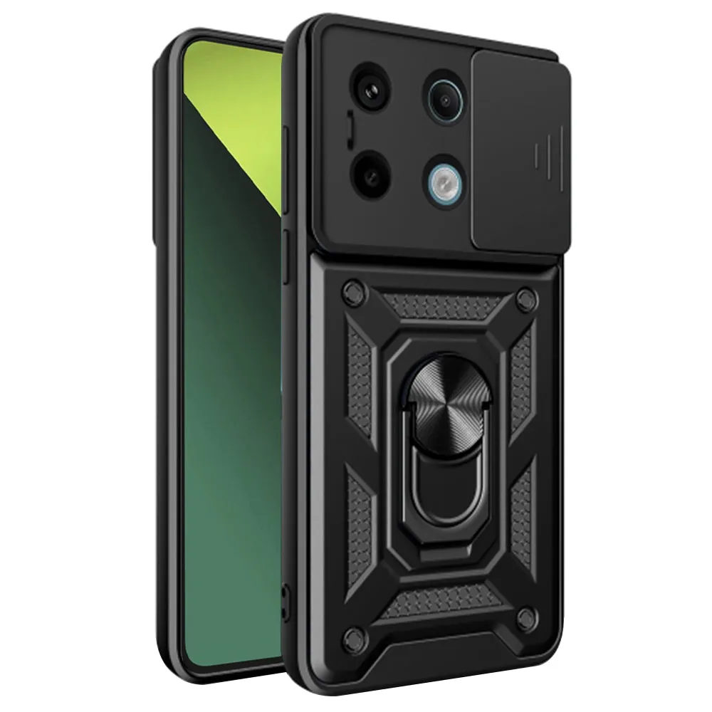 Custodia per Xiaomi Poco X6 / Note 13 Pro 5G, Techsuit, CamShield, Nera - immagine 1