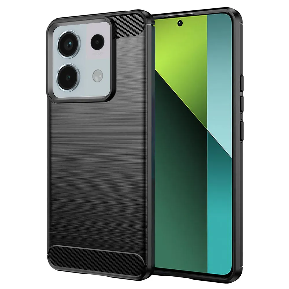 Custodia per Xiaomi Poco X6 / Note 13 Pro 5G, Techsuit, Carbonio, Nera - immagine 1