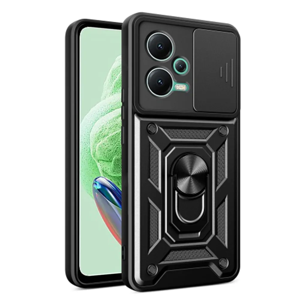 Custodia per Xiaomi Poco X5 / Note 12 5G, Techsuit, CamShield, Nera - immagine 1