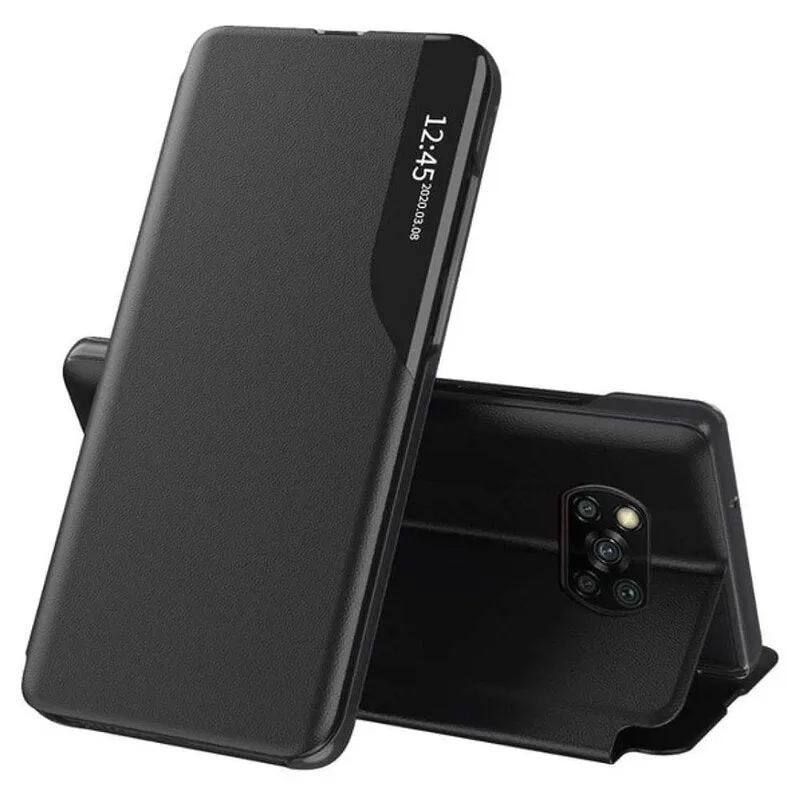 Custodia per Xiaomi Poco X3 Pro / X3 NFC / X3, Techsuit, eFold, Nera - immagine 1
