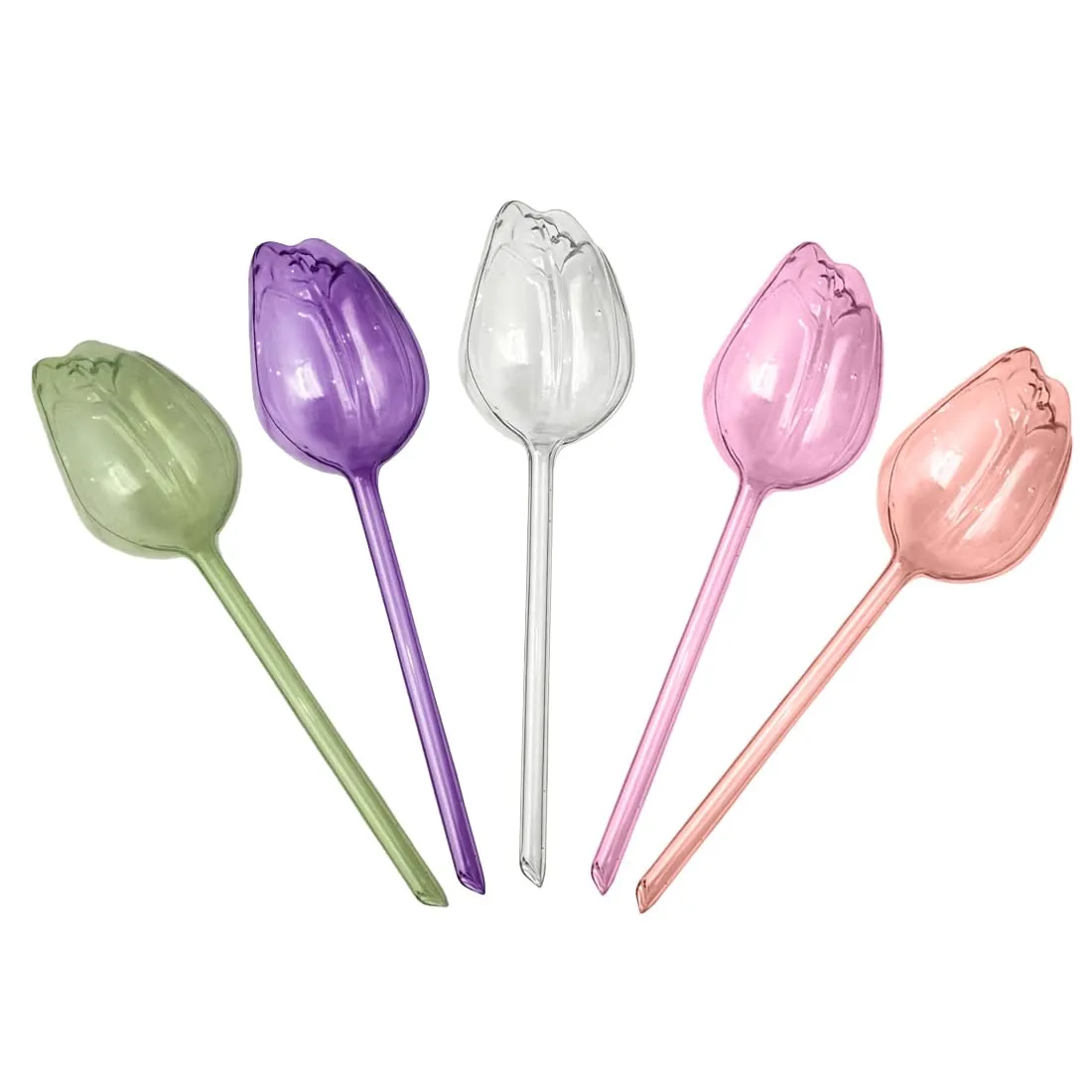ZYOMVUN 5 Pezzi Palline per Irrigazione per Piante, irrigazione a rilascio lento multicolore, Abbeveratoio trasparente a forma di uccello, Globi autoirriganti in plastica, per piante da interno ed - immagine 1