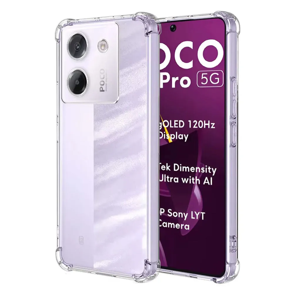 Custodia per Xiaomi Poco M7 Pro 5G, Techsuit, Shockproof Clear, Trasparente - immagine 1