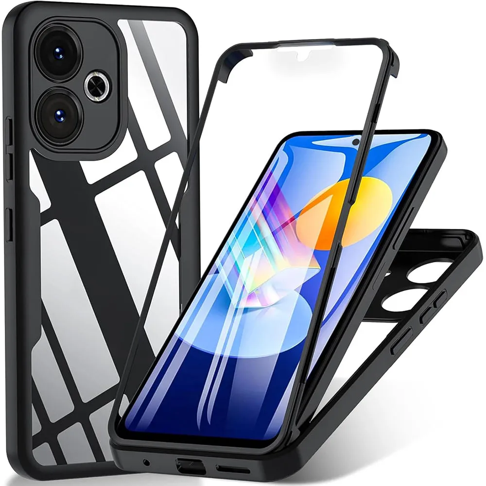 Custodia per Xiaomi Poco M6 4G / Redmi 13, Techsuit, ColorVerse 360, Nera - immagine 1