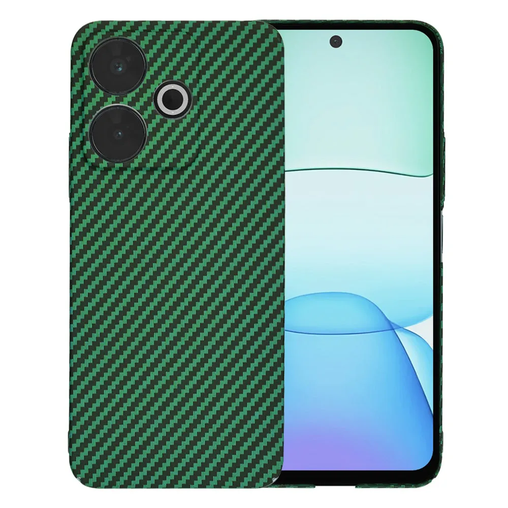 Custodia per Xiaomi Poco M6 4G / Redmi 13, Techsuit, Carbonite FiberShell, Verde - immagine 1