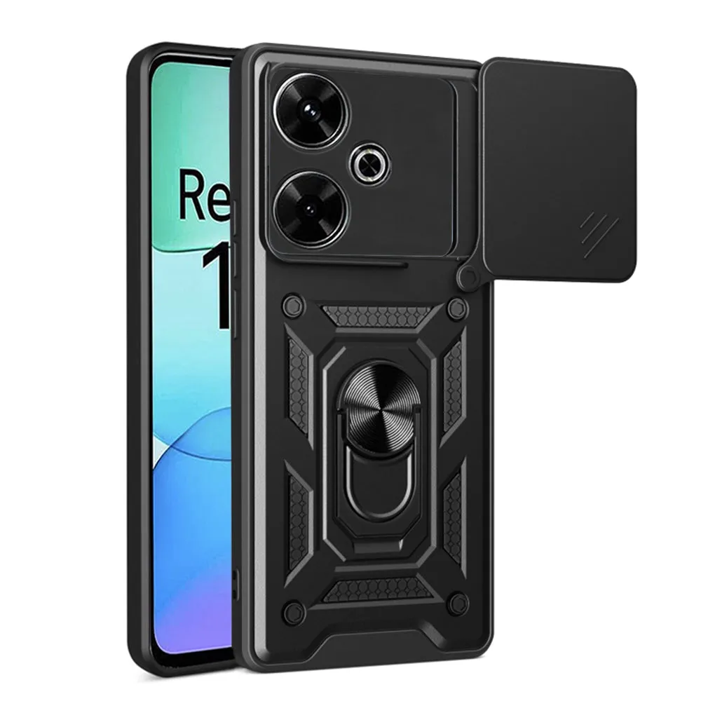 Custodia per Xiaomi Poco M6 4G / Redmi 13, Techsuit, CamShield, Nera - immagine 1