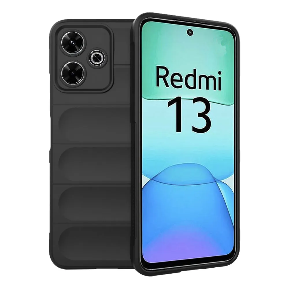 Custodia per Xiaomi Poco M6 4G / Redmi 13, Techsuit, Magic Shield, Nera - immagine 1