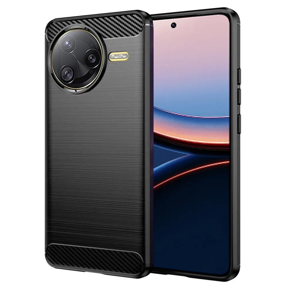 Custodia per Xiaomi Poco F7 Ultra, Techsuit, Carbonio, Nera - immagine 1