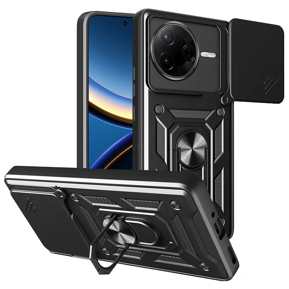 Custodia per Xiaomi Poco F7 Pro, Techsuit, CamShield, Nera - immagine 1