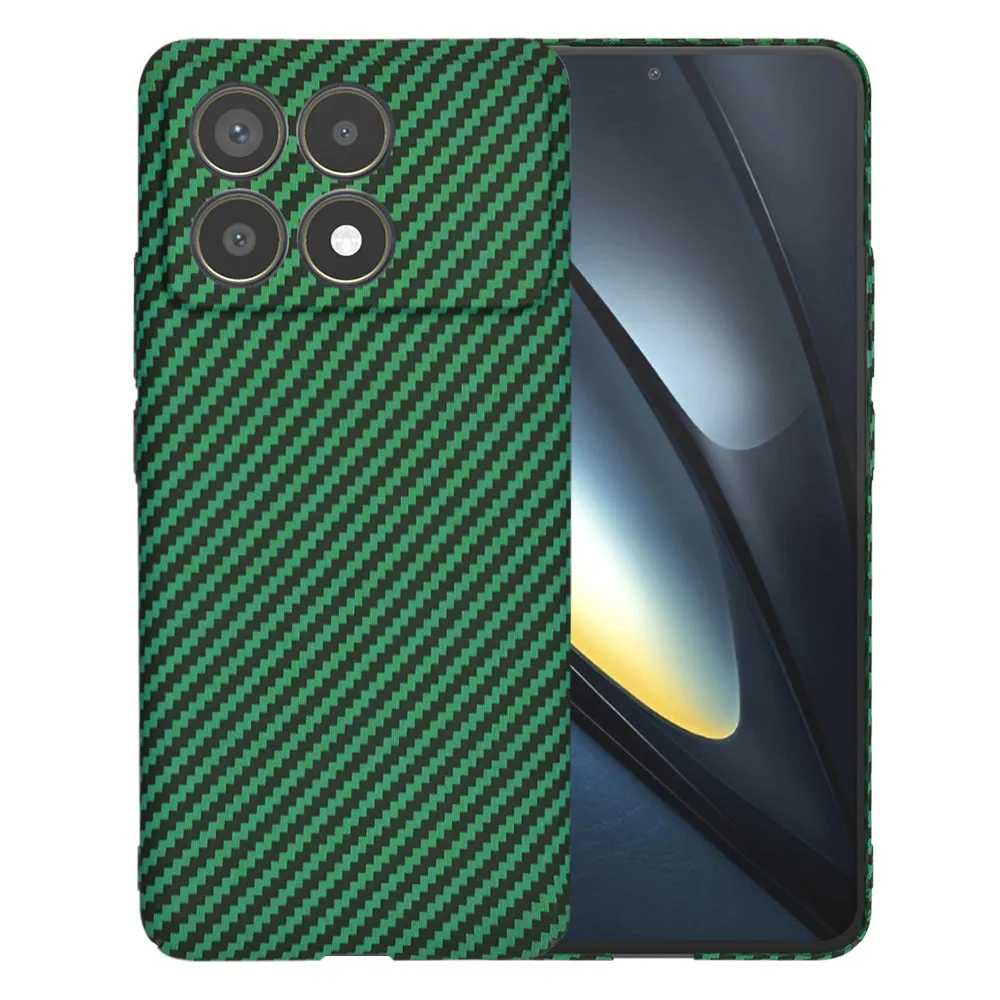 Custodia per Xiaomi Poco F6 Pro, Techsuit, Carbonite FiberShell, Verde - immagine 1