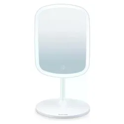 Specchio trucco da appoggio con luci led Bs47 (16x34cm) Bianco 00010468 - immagine 1