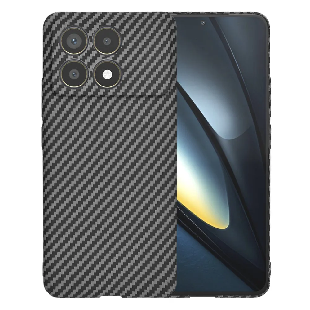 Custodia per Xiaomi Poco F6 Pro, Techsuit, Carbonite FiberShell, Nera - immagine 1