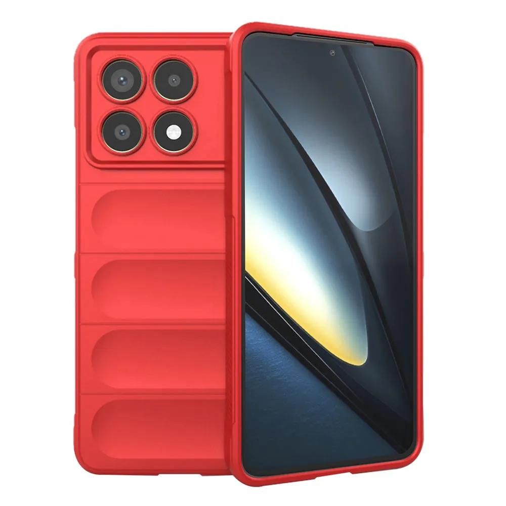 Custodia per Xiaomi Poco F6 Pro, Techsuit, Magic Shield, Rossa - immagine 1