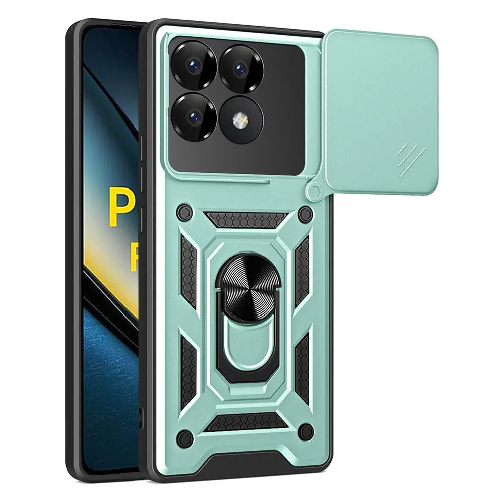 Custodia per Xiaomi Poco F6 Pro, Techsuit, CamShield, Verde - immagine 1