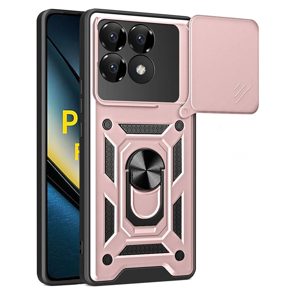 Custodia per Xiaomi Poco F6 Pro, Techsuit, CamShield, Rosa - immagine 1