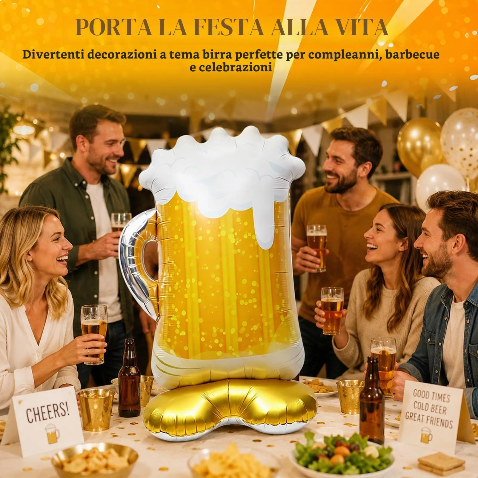 Palloncini di Birra,XXL Palloncino Party Deco Palloncinis di Birras - immagine 4