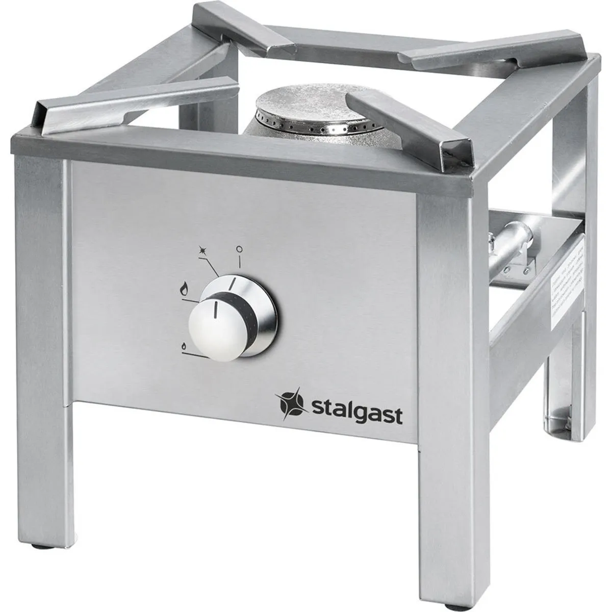 Stalgast Fornello a gas in acciaio inox STANDARD; 34x34x34 cm (LxPxH); argento - immagine 1